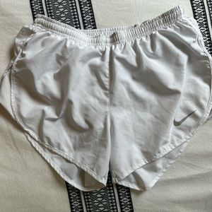 White Nike Dri-Fit Athletic Shorts